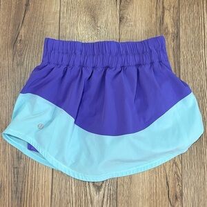 Lululemon Run Breeze By Skirt Skort Power Purple/Aqua Marine Size 2